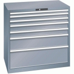 ARMOIRE 7 TIROIRS 1023X725X1000MM-CHARGE 75KG-GRIS FONCÉ - LISTA