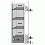 ARMOIRE SÉCURITÉ S-PHOENIX VOL.2-90 S90.196.060.FDACR GRIS - ASECOS