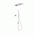 KIT DE DOUCHE THERMOSTATIQUE ÉLECTRONIQUE ET ENCASTRÉ SHOWER TECHNOLOGY AVEC CONTRÔLE ÉLECTRONIQUE COMPRIS (BLANC) - TRES 092865