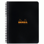 NOTEBOOK RHODIA CLASSIC RELIURE INTÉGRALE 16X21 CM 160 PAGES PETITS CARREAUX 5X5 DÉTACHABLES 80G - NOIR - LOT DE 5