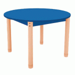 TABLE CLASSIK RONDE RÉGLABLE T3 À T4 - BLEU/HÊTRE - MANUTAN COLLECTIVITÉS