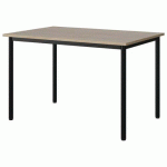 TABLE MALIBU 120X80 T6 4P STRA ABS CHÊNE 1146/NOIR 9005 - MANUTAN EXPERT