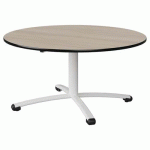 TABLE MALIBU Ø 120 T3 PC STRA ANTIB ACACIA/NOIR BLC 9016
