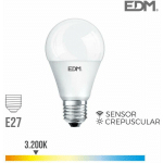 EDM - AMPOULE LED E27 10W RONDE A60 ÉQUIVALENT À 60W - BLANC CHAUD 3200K