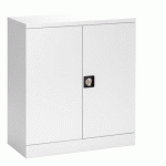 ARMOIRE PORTES BATTANTES UNION G. H 100 X L 91,6 X P 42,2 CM CORPS BLANC RAL 9003 PORTES BLANCHES