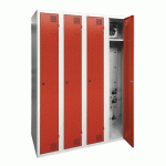 ARMOIRE SÉCHANTE IP 4 COLONNES À CLÉ ROUGE - MANUTAN COLLECTIVITÉS