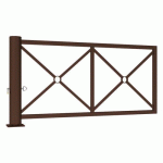 BARRIÈRE TOURNANTE DÉCORATIVE 2.01 M - MARRON 8017 - PROCITY