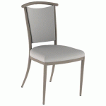 CHAISE 550 ALU ASS/DOS ABAKA GRÈGE - 4P NOISETTE - MOBIDECOR