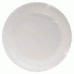 LOT DE 25 - 20 ASSIETTES EN CARTON RONDES, 23 CM - BLANC