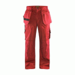 PANTALON DE TRAVAIL ARTISAN À POCHES FLOTTANTES ROUGE C146 - BLAKLADER