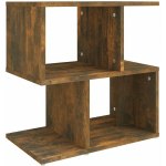 TABLE DE CHEVET CHÊNE FUMÉ 50X30X51.5 CM BOIS D'INGÉNIERIE - BRUN