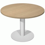 TABLE DE RÉUNION RONDE VISUAL - PIEDS TULIPE - 120CM - CHÊNE - ARTARREDI