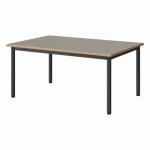 TABLE MALIBU 120X80 T2 4P STRA ALAISÉ GRIS U727/GRIS 7016