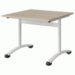 TABLE MALIBU 80X80 T4 DL STRA ABS ACACIA/BLC 9016