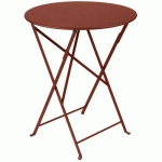 TABLE RONDE BISTRO+ Ø 60 CM OCRE ROUGE - FERMOB