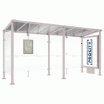 ABRI BUS MILAN 5 M 1 CAISSON 1 BARDAGE LAT. GRIS 7044 - PROCITY