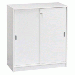 ARMOIRE HARMONIE / EXCELLENS H 100 X L 90 X P 44 CM CORPS ET PORTES COULISSANTES BLANC