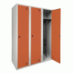ARMOIRE SÉCHANTE IS 3 COLONNES À MORAILLON ORANGE - MANUTAN COLLECTIVITÉS