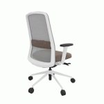 CHAISE DE BUREAU ROCKIT BLANCHE - MARRON