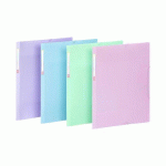 LOT DE 12 - CHEMISE À ÉLASTIQUES 3 RABATS A3 - RAINBOW PASTEL VIQUEL - COLORIS ASSORTIS