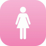 LOT DE 2 - PLAQUE PLEXI FEMME - 120 X 120 MM - ROSE