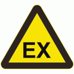 LOT DE 3 - PANNEAU DE SIGNALISATION DANGER - DANGER EXPLOSIF - W016 - ISO 7010 VINYLE SOUPLE AUTOCOLLANT
