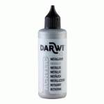 LOT DE 5 - DARWI FLACON DE 80 ML DE PEINTURE ACRYLIQUE UNIVERSELLE MÉTALLIQUE - ARGENT