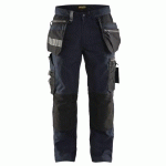 PANTALON DE TRAVAIL ARTISAN STRETCH MARINE FONCÉ/NOIR TAILLE 44 - BLAKLADER