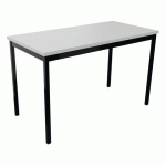 TABLE DE RÉUNION TREFF 120 X 60 GRIS CLAIR / NOIR