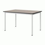 TABLE MALIBU 120X80 T5 4P STRA ANTIB ACACIA/NOIR BLC 9016