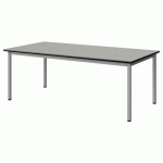 TABLE MALIBU 160X80 T3 4P STRA ISOS GRIS 1400/NOIR GRIS 9006