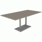 TABLE MENORCA 180X90 T6 ÉP. 24 MM STRAT ABS PRALINE/9006 - MOBIDECOR