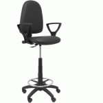 TABOURET AYNA AVEC BRAS FIXE - SIMILICUIR - NOIR - PIQUERAS Y CRESPO