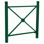 BARRIÈRE PROVINCE ROSACE 1.07 M CITY - ZINC VERT 6005 - PROCITY