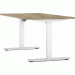 BUREAU MOTORISÉ L180XP80 ÉP.25MM CHÊNE BRUNSWICK/BLANC - EOL