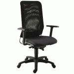 FAUTEUIL DE BUREAU DIAZ CONTACT SYNCHRONE PIÈTEMENT NOIR ASSISE COLORIS NOIR - MANUTAN COLLECTIVITÉS
