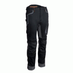 PANTALON DE TRAVAIL RENFORCÉ STRETCH MULTIPOCHES BARU NOIR ET ORANGE S COVERGUARD