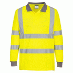 POLO ECO HAUTE VISIBILITÉ L/S (PACK DE 6) L JAUNE - PORTWEST