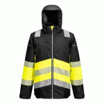 PORTWEST PW364 PARKA PW3 HV CLASSE 1 JAUNE/NOIR - TAILLE XL
