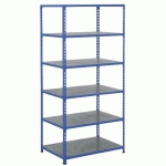 RAYONNAGE MANUTAN RAPID 2 1830X915X610 6 TABLET METAL BLEU