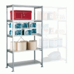 RAYONNAGES ACIER GALVANISÉ ÉLÉMENT DÉPART H 200 X L 106 X P 43 CM TÔLE D