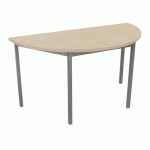 TABLE DE RÉUNION DEMI-LUNE TREFF 140 X 70 CHÊNE DE FIL/ ALU