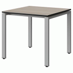 TABLE MALIBU 80X80 T5 SOUDÉ STR ACACIA/NOIR GRIS 9006