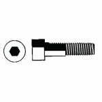 VIS À MÉTAUX TÊTE CYLINDRIQUE HEXAGONALE CREUSE ACIER ZINGUÉE BLANC CLASSE 8.8 DIN 912 4X12 BOÎTE DE 200 - CHC4X12ZING