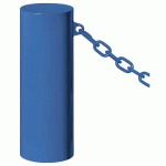 BORNE BARCELONE Ø 22 CM 1 ANNEAU - ZINC BLEU 5010 - PROCITY