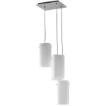 SQUARE PLAFONNIER SUSPENDU À 3 LUMIÈRES BLANC 25X25X23CM - FAN EUROPE