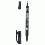 LOT DE 2 - MARQUEUR PERMANENT PILOT TWIN MARKER BEGREEN POINTE PINCEAU DE 0,8 ET OGIVE DE 2 MM NOIR