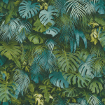 BRICOFLOR - PAPIER PEINT JUNGLE BLEU CANARD & VERT TAPISSERIE EXOTIQUE FEUILLE MONSTERA POUR CHAMBRE PAPIER PEINT INTISSÉ TROPICAL POUR BUREAU