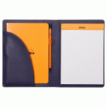 RHODIARAMA LIVRET PORTE-BLOC N°16 POUR BLOC OU CARNET FORMAT A5 - BLEU NUIT