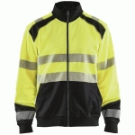 SWEAT ZIPPÉ HAUTE-VISIBILITÉ JAUNE FLUORESCENT/NOIR TAILLE S - BLAKLADER